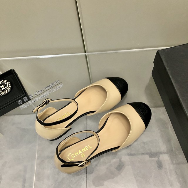 Chanel香奈兒2022春款系列瑪麗珍鞋女士單鞋平底鞋圓頭單皮鞋 dx3063